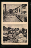AK Bad Berggiesshübel, Unwetter Am 8. /9. Juli 1927, Hauptstrasse  - Inondations