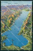 Verona Garda Lago Mappa Cartolina RB8154 - Verona
