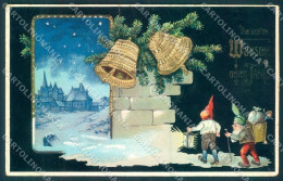 New Year Gnome Bell Serie 8368 Cartolina Postcard TW1478 - Altri & Non Classificati