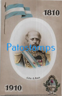 227253 ARGENTINA CENTENARY CENTENARIO PATROTIC FLAG HERALDRY PROCER JULIO A. ROCA POSTAL POSTCARD - Argentinien