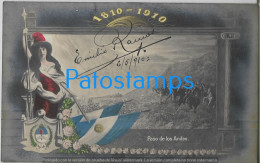 227262 ARGENTINA CENTENARY CENTENARIO PATROTIC FLAG HERALDRY PASO DE LOS ANDES  POSTAL POSTCARD - Argentinië