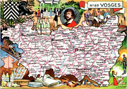 18-4-2024 (2 Z 21) France - Map Of Vosges - Mapas