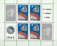 Rumänien Romania Romana 1969 - Mondlandung – Apollo 12 - MiNr 2809 BL74 - Europe