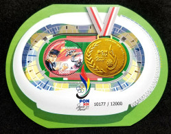 Indonesia Pon XIX Jawa Barat 2016 National Sport Games (ms) MNH *odd Shape *gold Foil *unusual - Indonesia