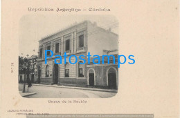 227282 ARGENTINA CORDOBA BANK BANCO DE LA NACION COLECCION AQUILINO FERNANDEZ POSTCARD - Argentina