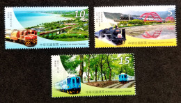 Taiwan Railway Tourism 2015 Train Locomotive Tree Beach Bridge (stamp) MNH - Ongebruikt