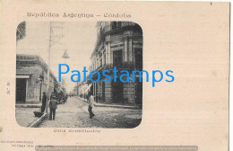 227289 ARGENTINA CORDOBA STREET CALLE CONSTITUCION COLECCION AQUILINO FERNANDEZ POSTCARD - Argentina