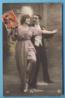 DANCE - Couple - Woman & Man Dancing The Tango - 1916 RPPC - Baile