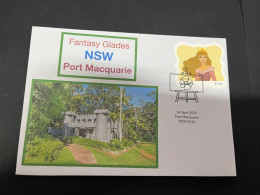 18-4-2024 (2 Z 22) Fantasy Glades - Port Macquarie - Sleeping Beauty (with Newly Issued Australian Stamp) - Mujeres Famosas