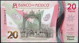 MEXICO $20 ! SERIES DJ NEW 7-FEBR-2023 DATE ! Omar Mejia Sign. INDEPENDENCE POLYMER NOTE Read Descr. For Notes - Mexiko