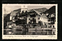 AK St. Wolfgang, Blick Auf Das Weisse Rössl Am Wolfgangsee Vom Wasser  - Autres & Non Classés