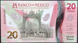 MEXICO $20 ! SERIES DM NEW 7-FEBR-2023 DATE 5 SIGNATURE SET INDEPENDENCE POLYMER NOTE Read Descr. For Notes - Mexique