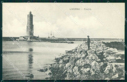 Livorno Città Fanale Barca Cartolina RB8459 - Livorno