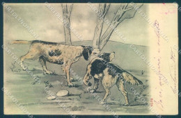 Animals Dog Setter Hunting Signed Serie 5028 Cartolina Postcard TW1304 - Other & Unclassified