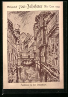 Künstler-AK Salzwedel, 700 Jahrfeier 1933, Jeetzearm In Der Innenstadt, Festpostkarte  - Salzwedel