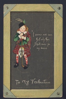 E. Curtis Artist - Chalkboard C.1902 TUCK - Scottish Boy - Sonstige & Ohne Zuordnung