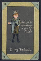E. Curtis Artist - Chalkboard C.1902 TUCK - Irish Boy Posted 1908 - Other & Unclassified