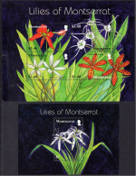 Montserrat - 2007 - Lilies Of Montserrat - Yv 1262/65 + Bl 118 - Other & Unclassified