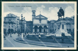 Livorno Città Piazza Vittorio Emanuele Cartolina RB8492 - Livorno