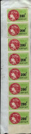 8 TIMBRES FISCAUX A 200 F   COLLES SUR UNE FEUILLE - Stamps