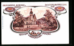 AK Zittau, Oberlausitzer Gewerbe-u. Industrie-Ausstellung 1902, Kretscham Der Maffersdorfer Brauerei  - Esposizioni