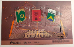 B 238 Brazil Stamp 200 Years First Constitution Law Book Literature Flag 2024 CBC DF - Ungebraucht