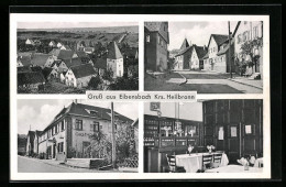 AK Eibensbach /Krs. Heilbronn, Ortsansicht, Gasthof Zur Rose, Bes.: Karl Horlacher  - Heilbronn