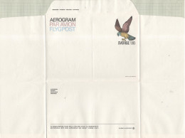 Sweden, Postal Stationery, Aerogram, Eagle, MNH** - Águilas & Aves De Presa
