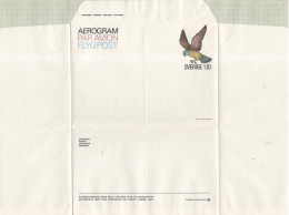 Sweden, Postal Stationery, Aerogram, Eagle, MNH** - Adler & Greifvögel