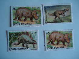 ROMANIA MNH    STAMPS  4 ANIMALS  DINOSAURS - Prehistorisch