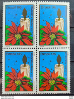 C 2020 Brazil Stamp Christmas Arrangement Candle 1996 Block Of 4 - Ungebraucht