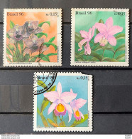 C 2007 Brazil Stamp World Orchid Conference Flora 1996 Complete Series Circulated 1 - Gebraucht