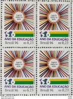 C 2004 Brazil Stamp Year Of Education 1996 Block Of 4 - Unused Stamps