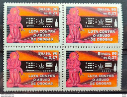 C 2003 Brazil Stamp Fight Against Drug Abuse Health 1996 Block Of 4 - Neufs