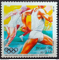 C 1996 Brazil Stamp 100 Years Olympic Games Atlanta 1996 Maratona - Neufs