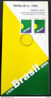 Brochure Brazil Edital 1996 06 5th Centenary Brazil With CBC BA Porto Seguro Stamp - Covers & Documents