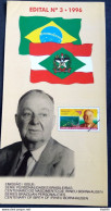 Brochure Brazil Edital 1996 03 Personalities Irineu Bornhausen Without Stamp - Briefe U. Dokumente