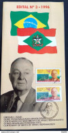 Brochure Brazil Edital 1996 03 Personalities Irineu Bornhausen With CBC Florianópolis - Covers & Documents