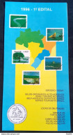 Brochure Brazil Edital 1996 01 Tourism RJ Fortaleza Sail Cachoeira Without Stamp - Lettres & Documents