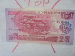 COREE (NORD) 5 WON 1988 Neuf (B.33) - Corea Del Norte