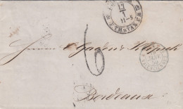 Brief 1859 Von Lübeck Nach Bordeaux Mit Text - Briefe U. Dokumente