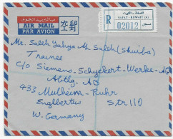 Kuweit: Einschreiben Luftpost Von Safat Nach Mülheim-Ruhr 1964 - Kuwait