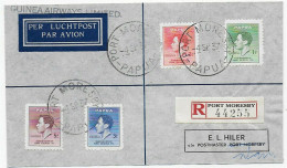 Luftpost Guinea Airways, Registered Port Moresby 1937 - Papua New Guinea