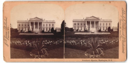Stereo-Fotografie J. F. Jarvis, Washington D.C., Ansicht Washington D.C., Blick Nach Dem Weissen Haus Des Präsidenten  - Stereoscopic