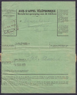 Avis D'appel Téléphonique Càd [ESSCHEN /25 NOV 1920] - Demande D'appel à ANVERS - Telefoonzegels [TE]