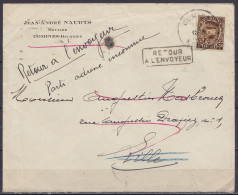 L. Affr. N°341 (tarif Frontalier) Càd (belge) COMINES /3 I 1934 Pour LILLE "parti Adresse Inconnue" - [RETOUR A L'ENVOYE - Lettres & Documents