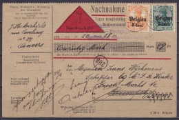 Carte Contre-remboursement Affr. OC12 + OC13 Càpt ANTWERPEN /20.4.1917 Pour RUMPST Réexpédiée à BOOM Retour à ANVERS - C - OC1/25 Gouvernement Général