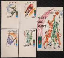 Vietnam Viet Nam MNH Imperf Stamps & SS 1995 : Summer Olympic Games / Bike / Bicycle / Running / Basketball (Ms704) - Vietnam