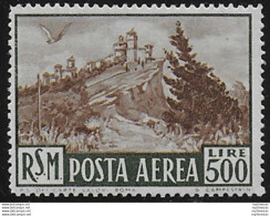 San Marino 1951 L. 500 Veduta MNH Sass PA N. 97 - Otros & Sin Clasificación