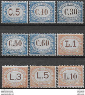 1925 San Marino Segnatasse 9v. MNH Sassone N. 19/27 - Otros & Sin Clasificación